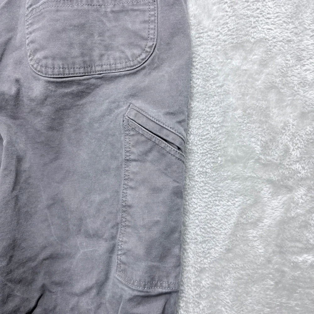 Carhartt Work Pants Mens 36x34 Grey Relaxed Fit Straight Leg Stretch 102291